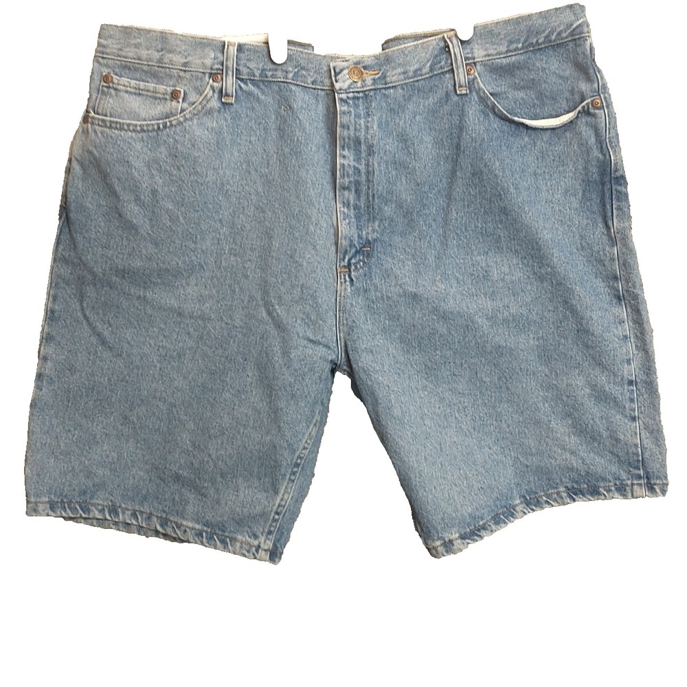 Wrangler Authentics Mens Relaxed Fit Denim Shorts Light Wash Blue 42 10ZM2SOLS